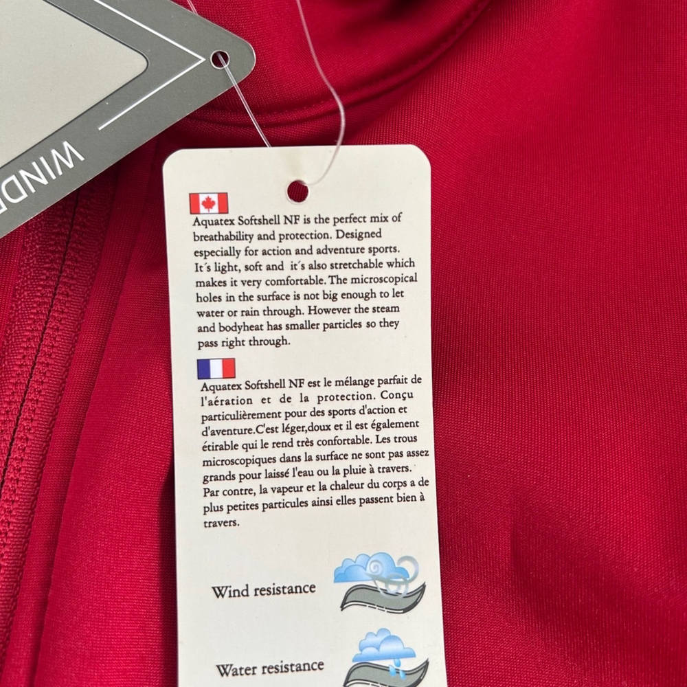 NWT Softshell Fleece Lined Waterproof Jacket Red Size Large - Picture 16 of 17